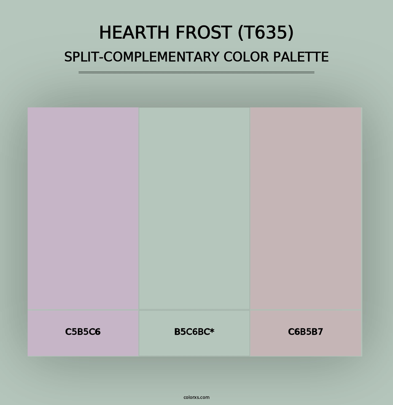 Hearth Frost (T635) - Split-Complementary Color Palette