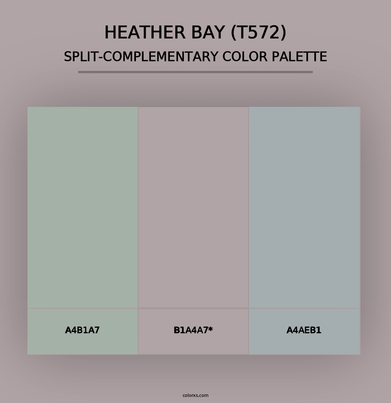 Heather Bay (T572) - Split-Complementary Color Palette