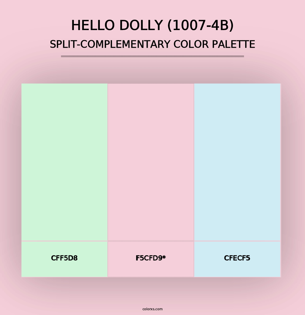 Hello Dolly (1007-4B) - Split-Complementary Color Palette