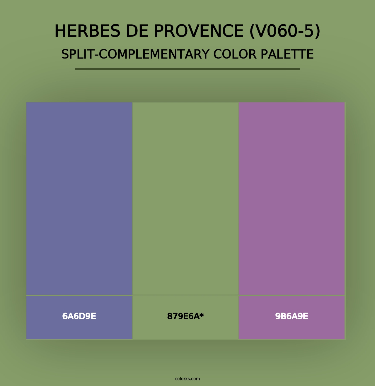 Herbes de Provence (V060-5) - Split-Complementary Color Palette