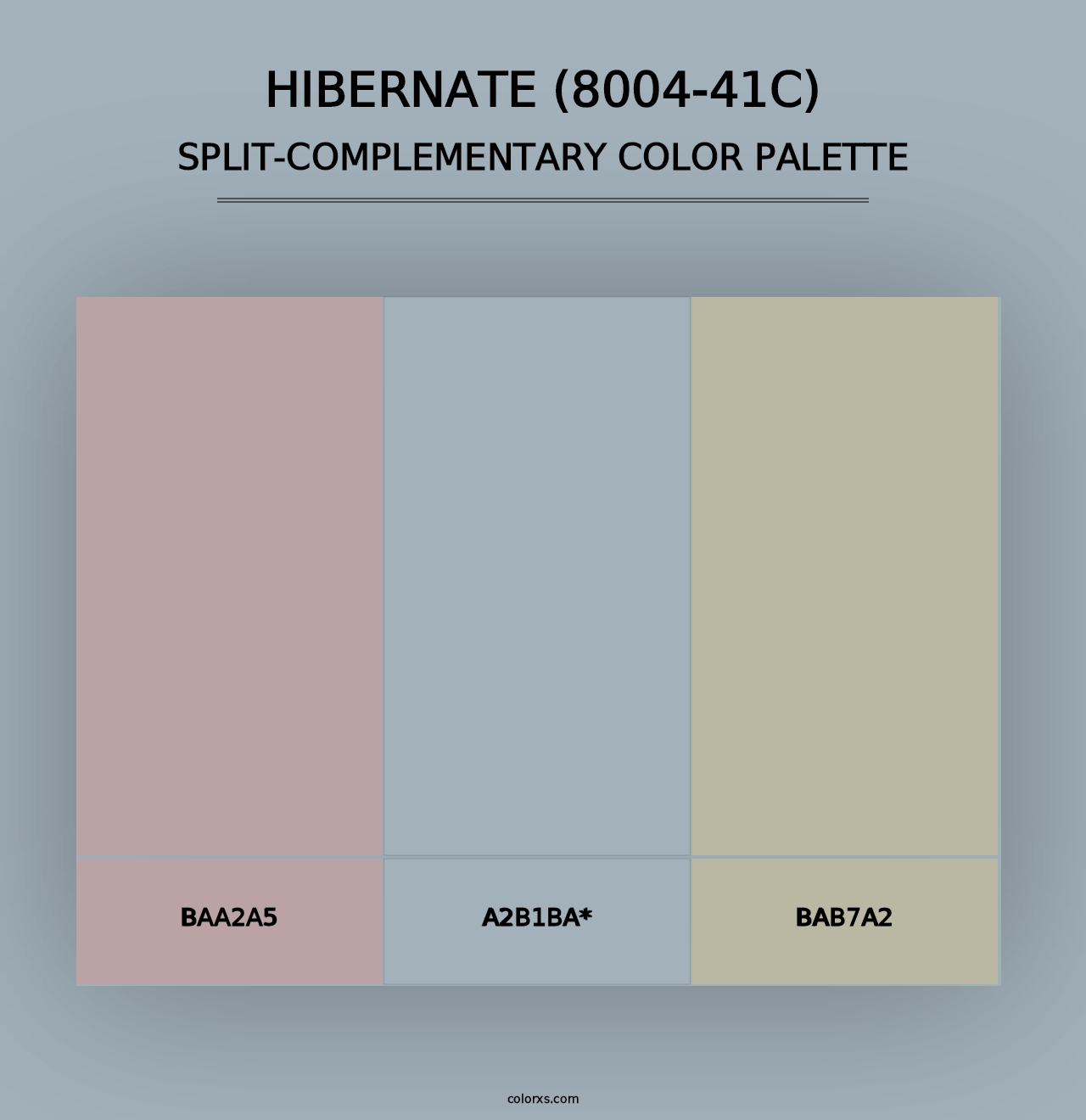 Hibernate (8004-41C) - Split-Complementary Color Palette