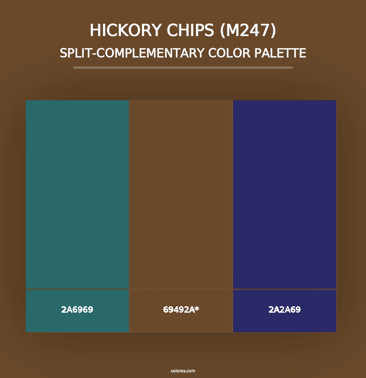 Hickory Chips (M247) - Split-Complementary Color Palette