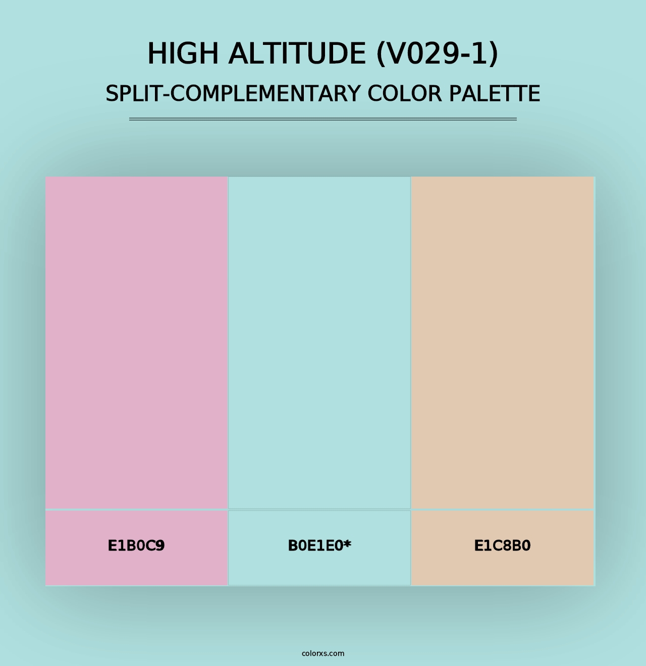 High Altitude (V029-1) - Split-Complementary Color Palette