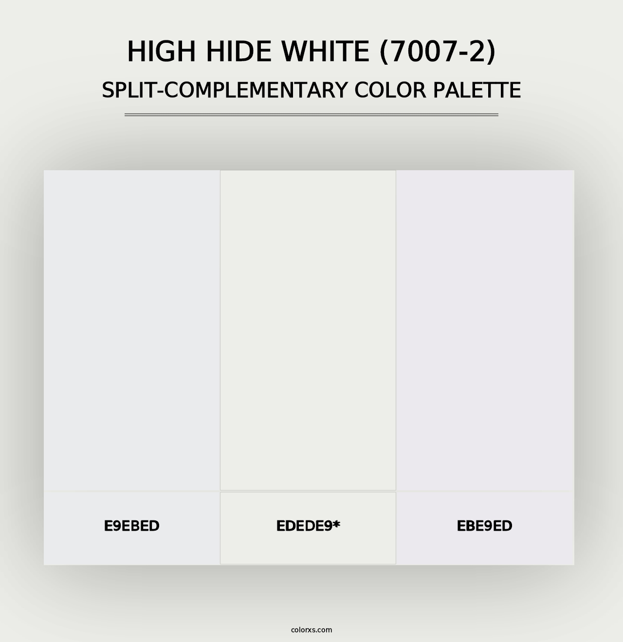 High Hide White (7007-2) - Split-Complementary Color Palette