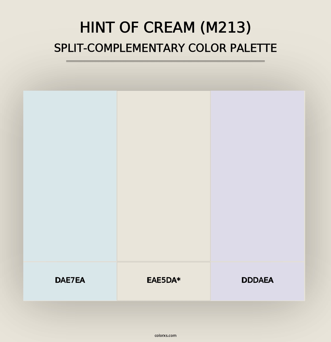 Hint of Cream (M213) - Split-Complementary Color Palette