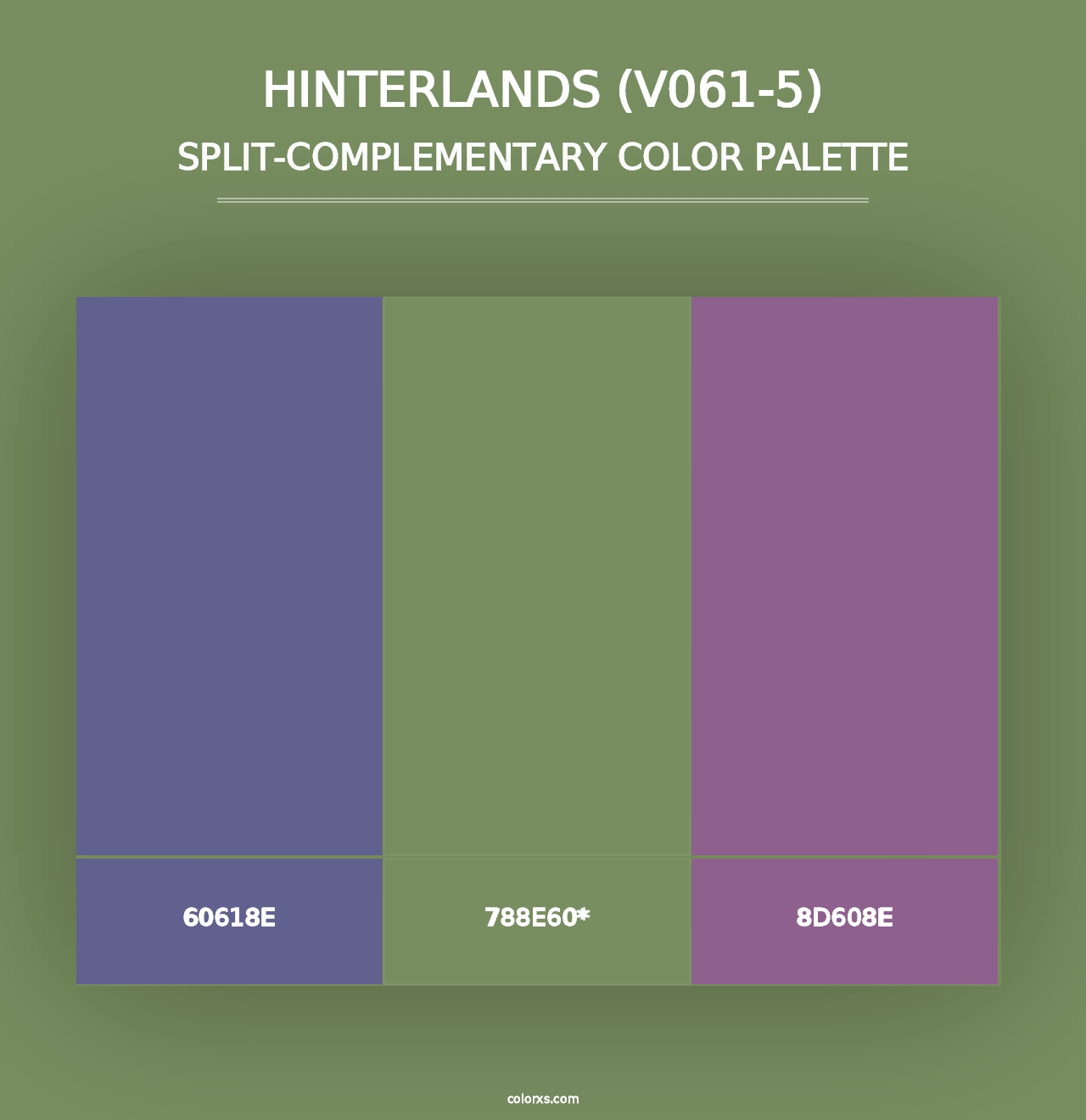 Hinterlands (V061-5) - Split-Complementary Color Palette