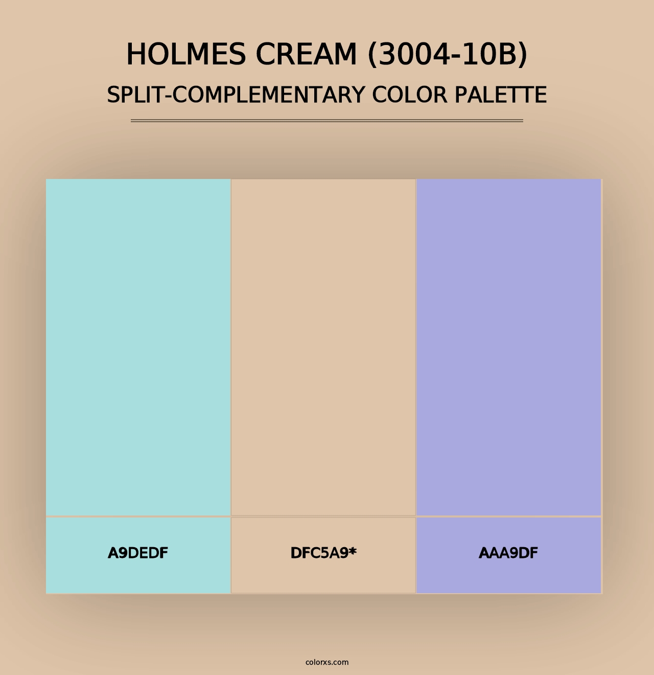 Holmes Cream (3004-10B) - Split-Complementary Color Palette