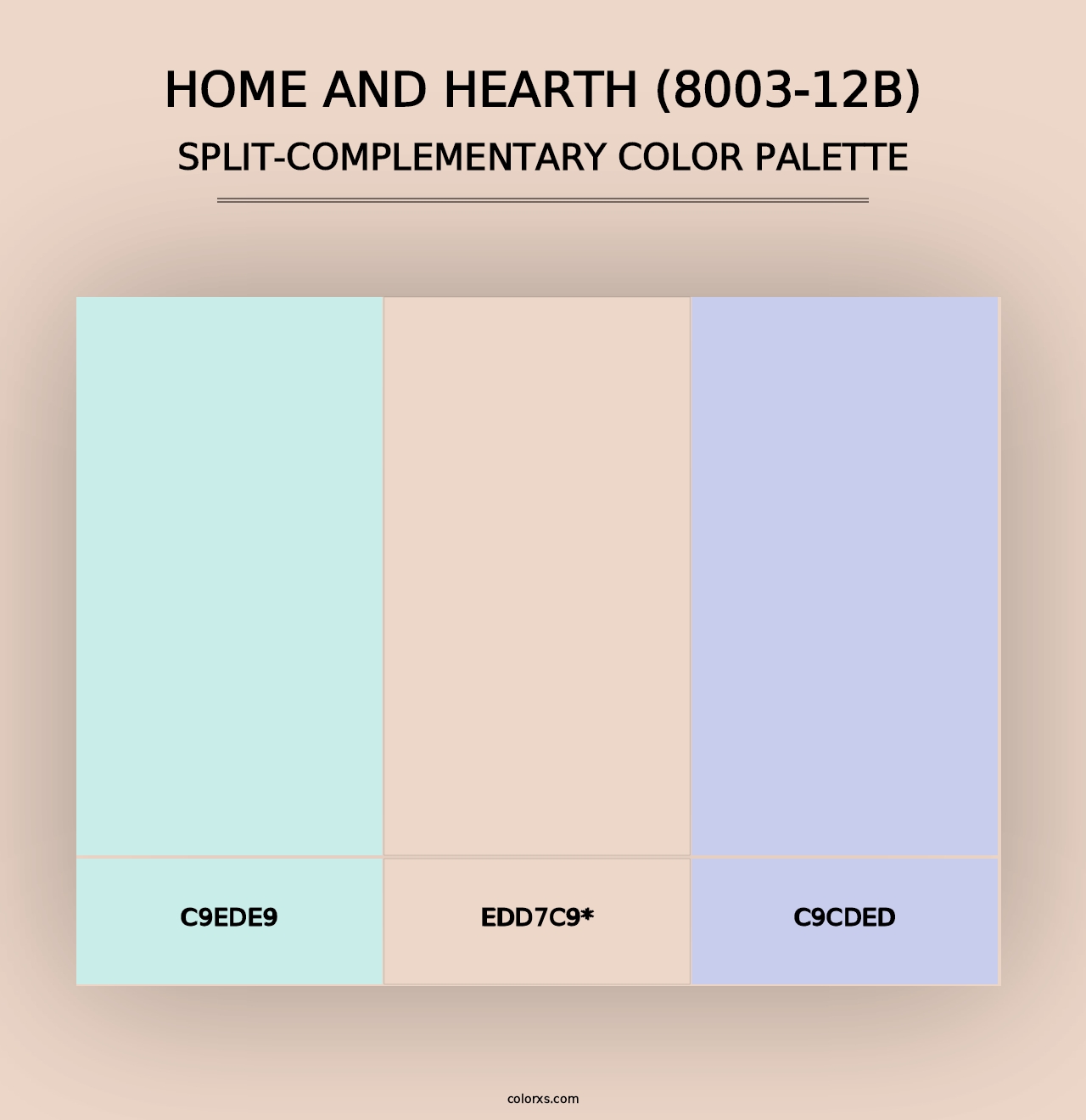 Home and Hearth (8003-12B) - Split-Complementary Color Palette