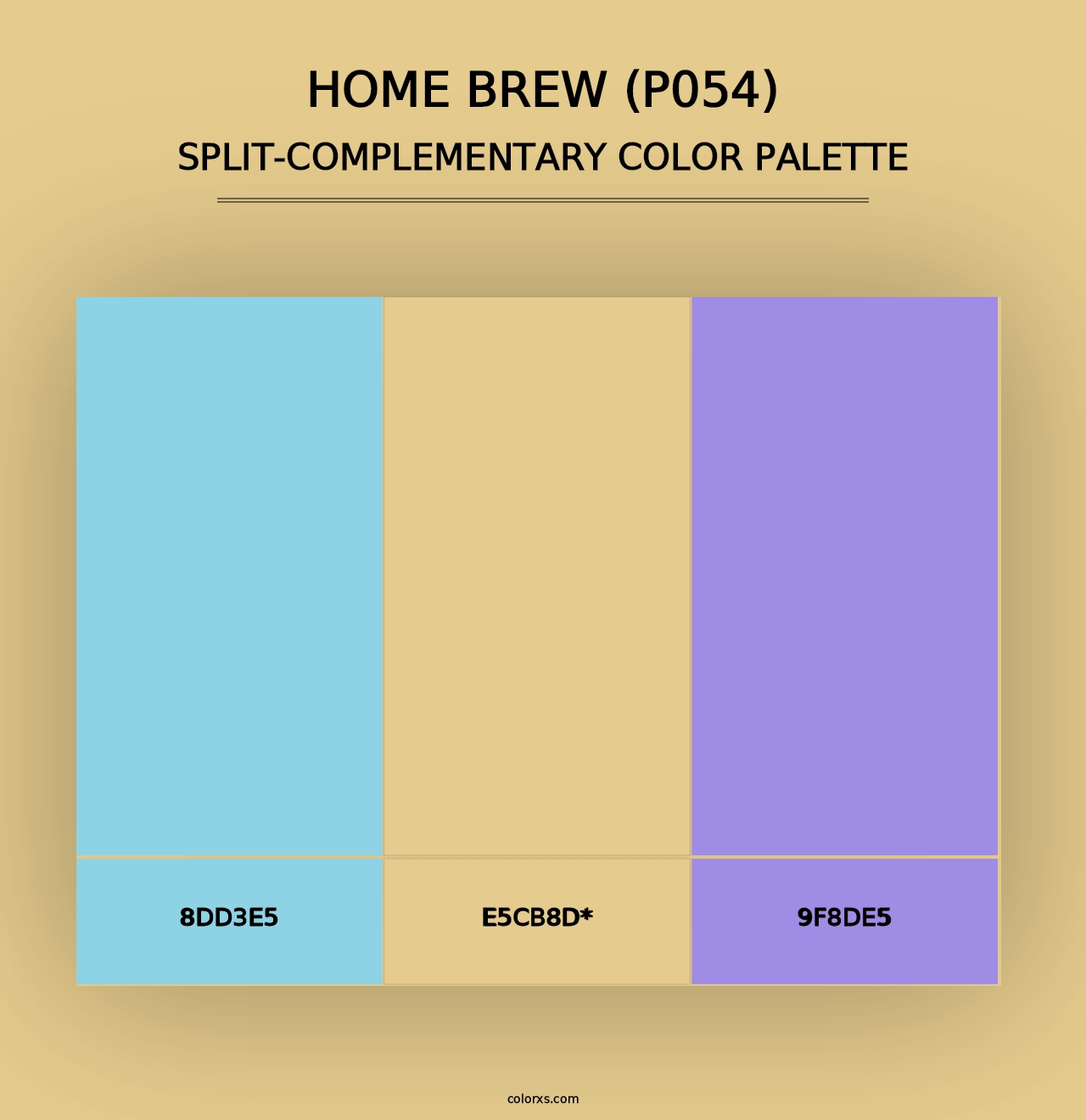 Home Brew (P054) - Split-Complementary Color Palette