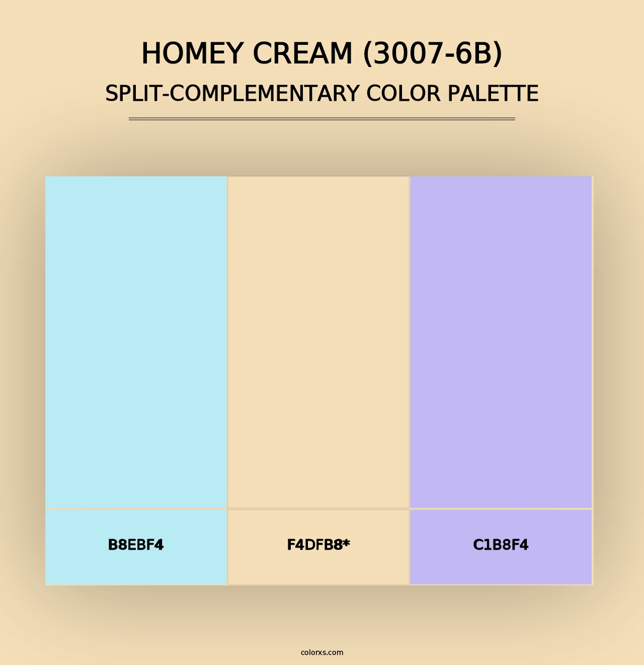 Homey Cream (3007-6B) - Split-Complementary Color Palette