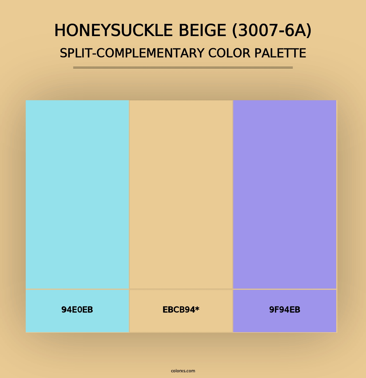 Honeysuckle Beige (3007-6A) - Split-Complementary Color Palette