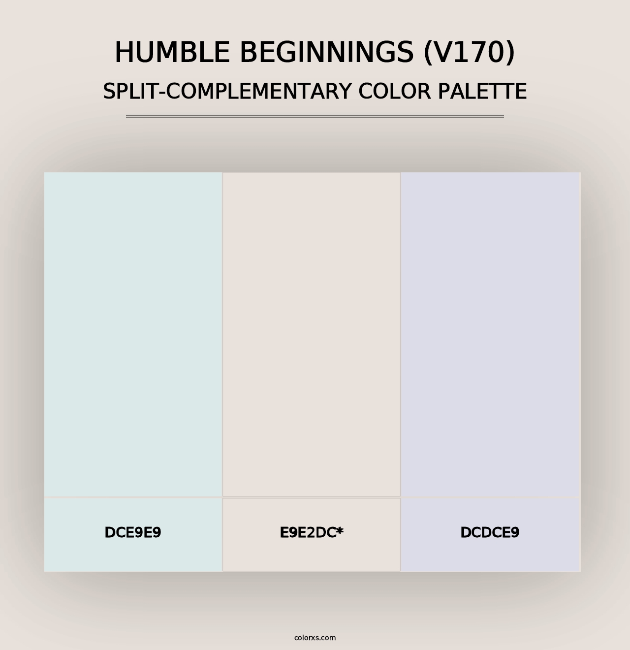 Humble Beginnings (V170) - Split-Complementary Color Palette