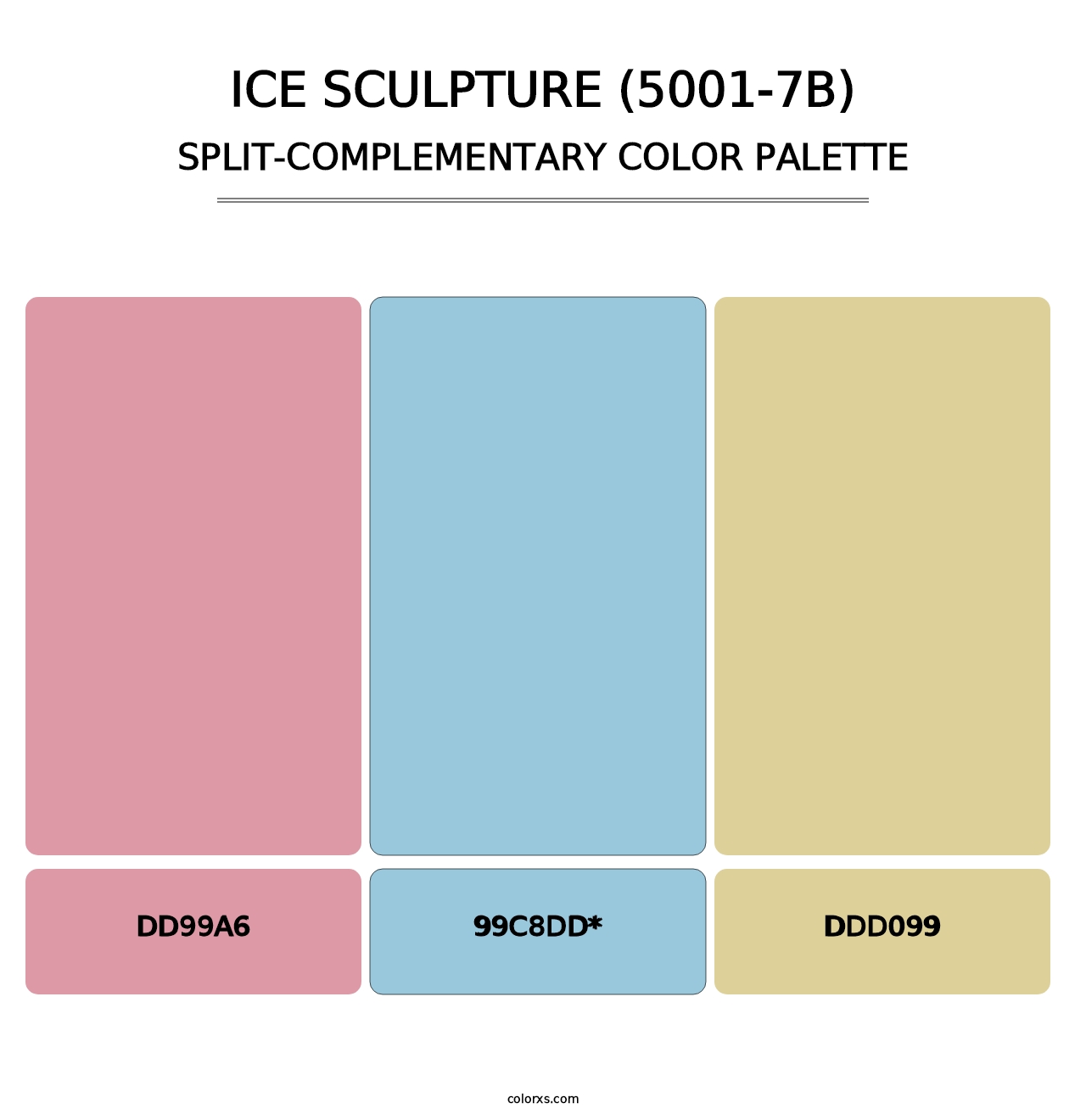 Ice Sculpture (5001-7B) - Split-Complementary Color Palette