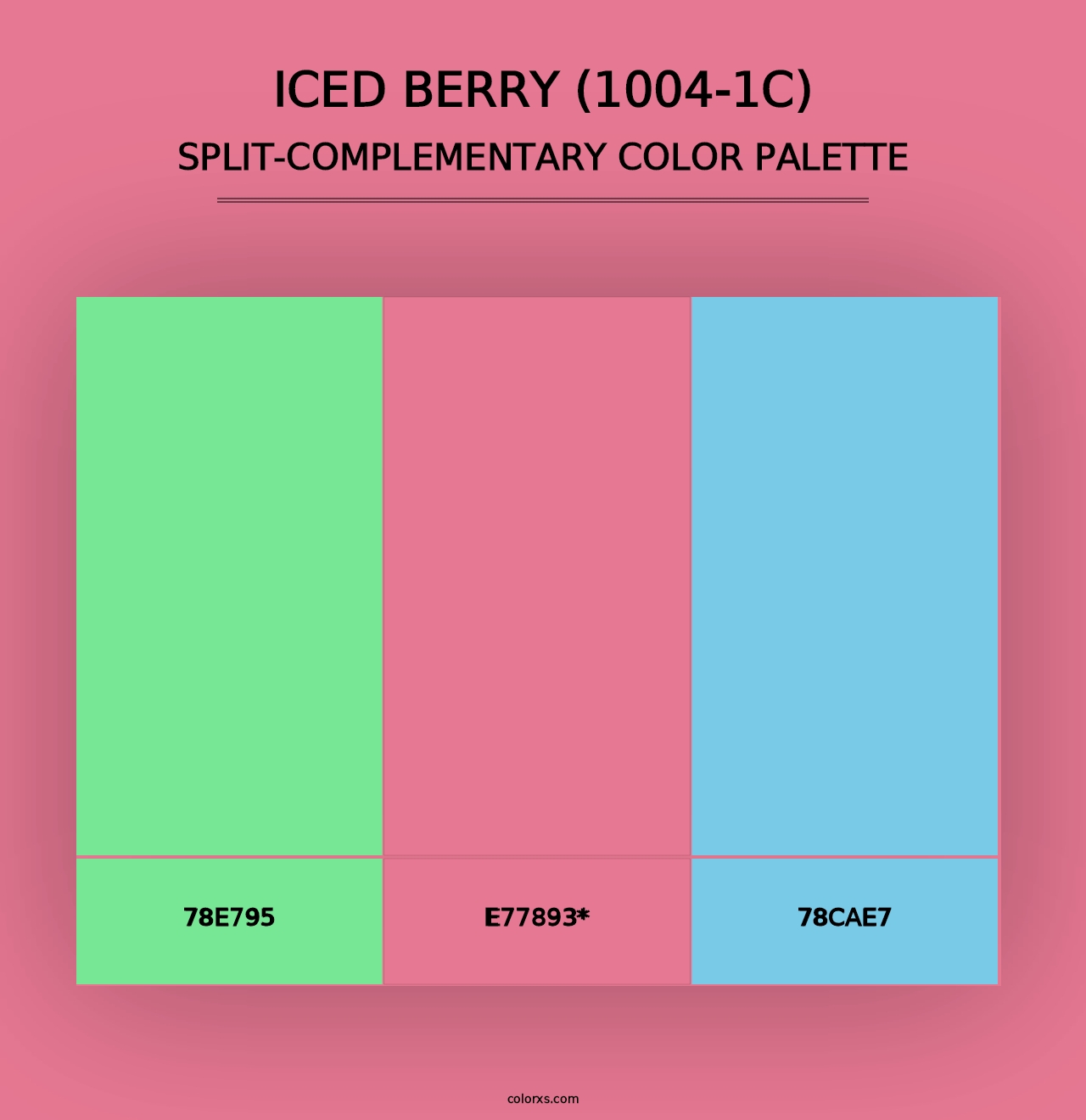 Iced Berry (1004-1C) - Split-Complementary Color Palette