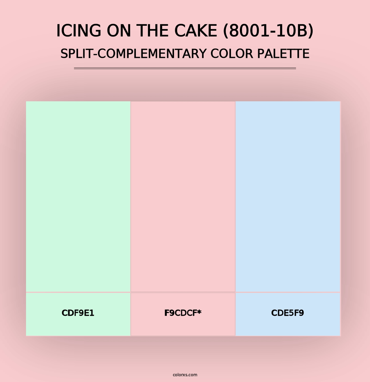 Icing on the Cake (8001-10B) - Split-Complementary Color Palette