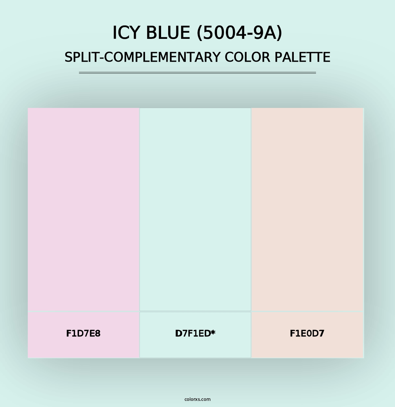 Icy Blue (5004-9A) - Split-Complementary Color Palette