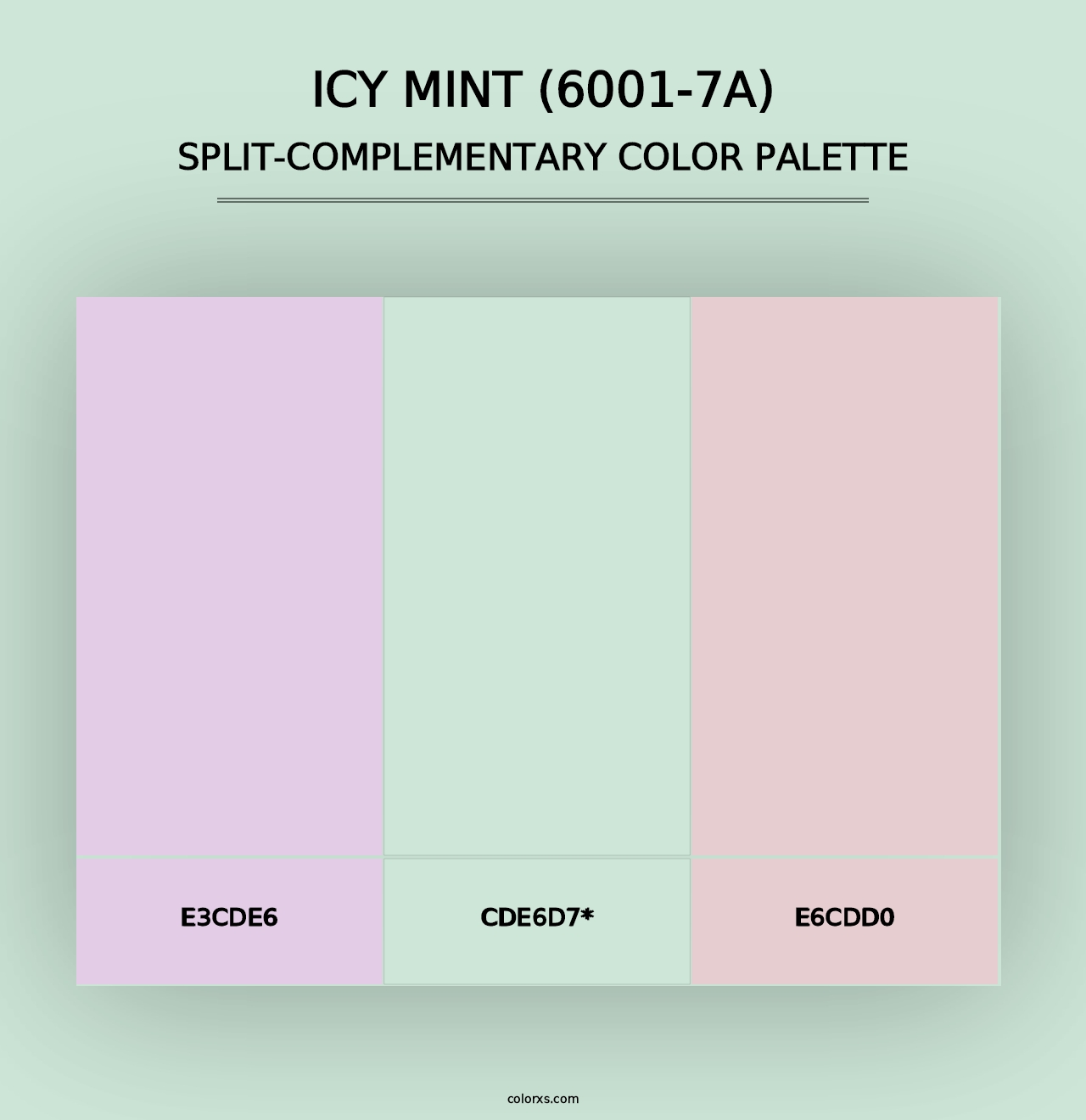 Icy Mint (6001-7A) - Split-Complementary Color Palette