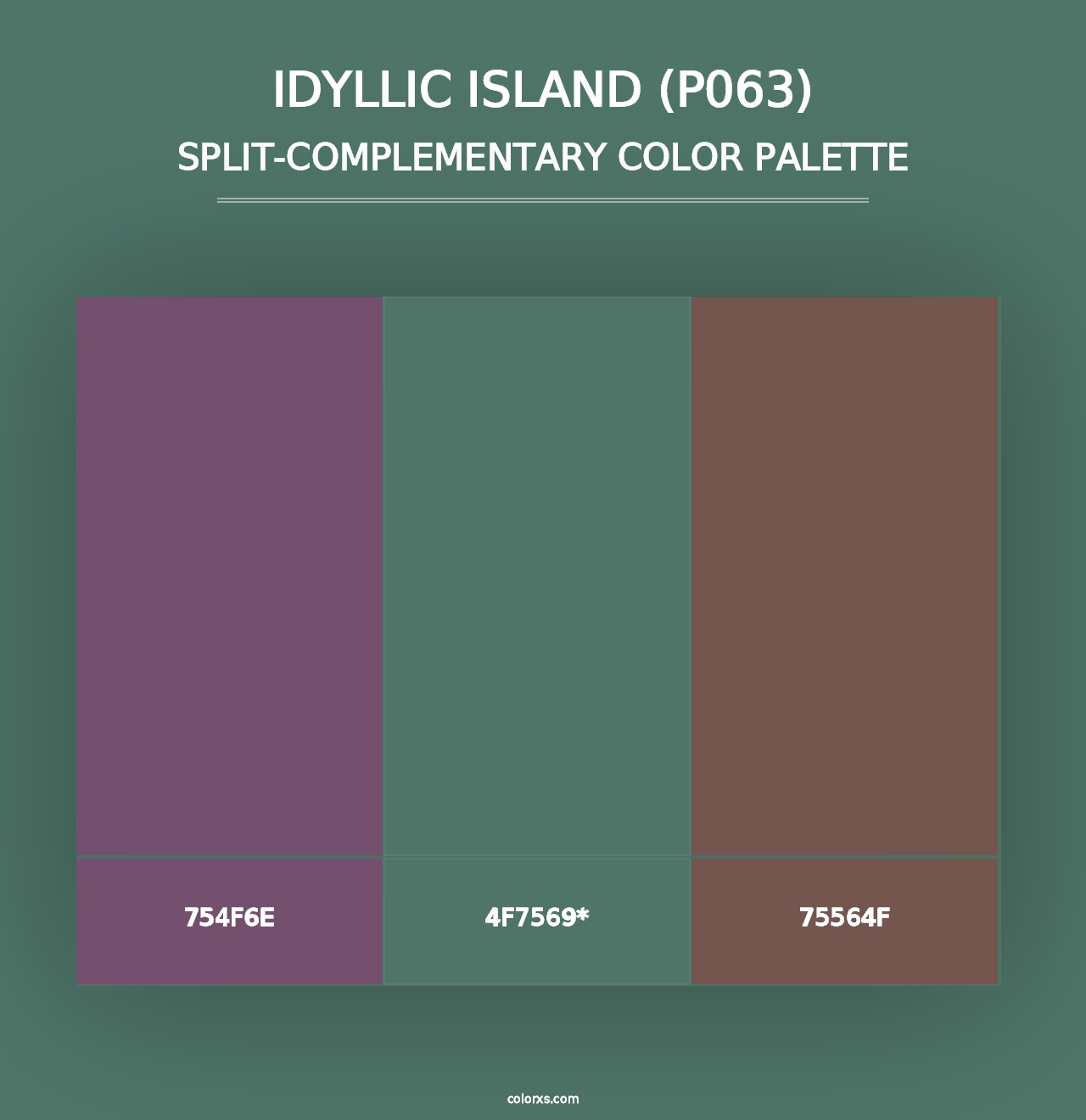 Idyllic Island (P063) - Split-Complementary Color Palette