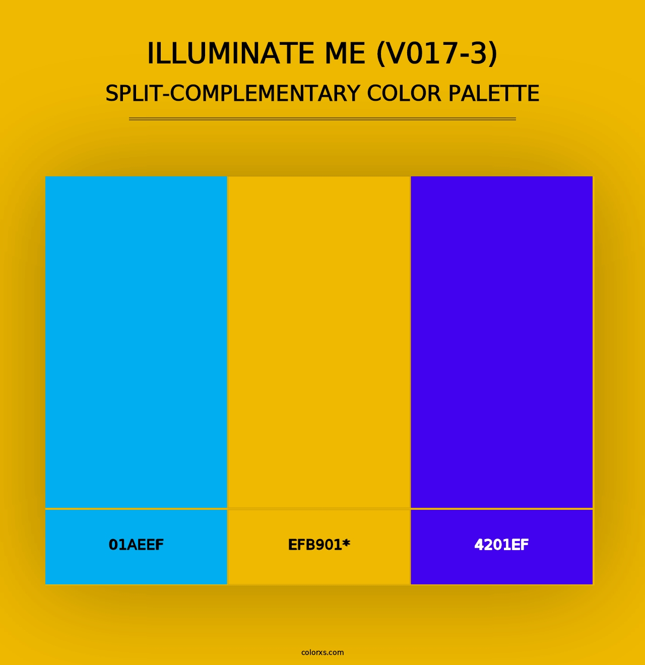 Illuminate Me (V017-3) - Split-Complementary Color Palette