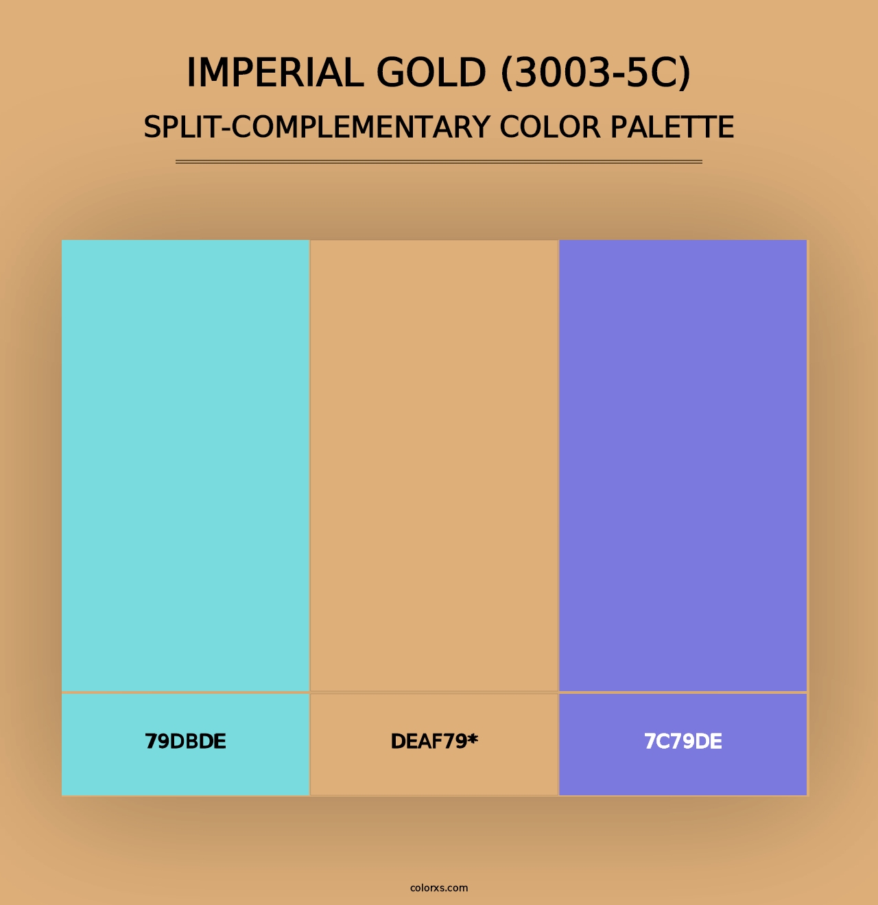 Imperial Gold (3003-5C) - Split-Complementary Color Palette