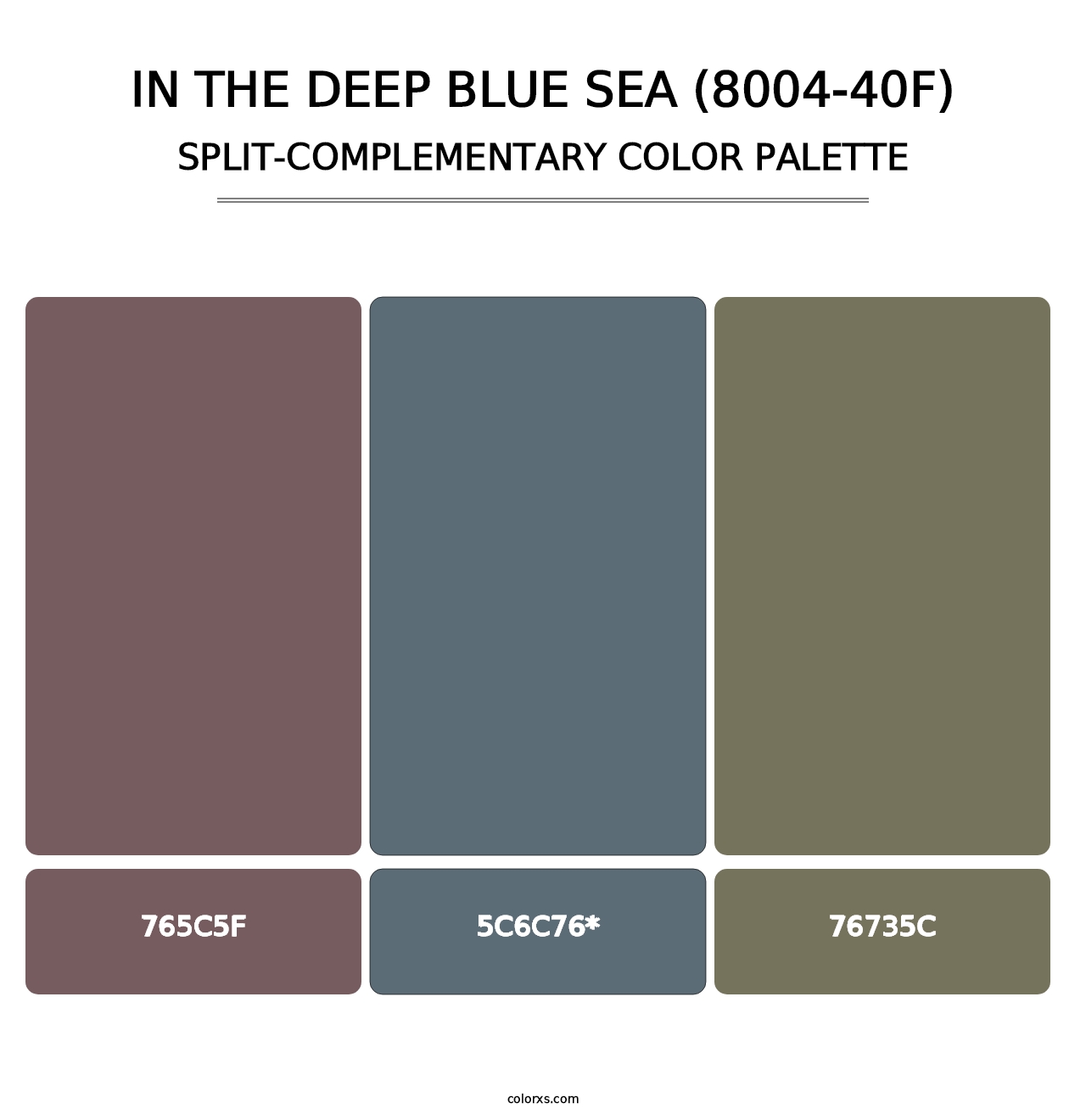 In the Deep Blue Sea (8004-40F) - Split-Complementary Color Palette