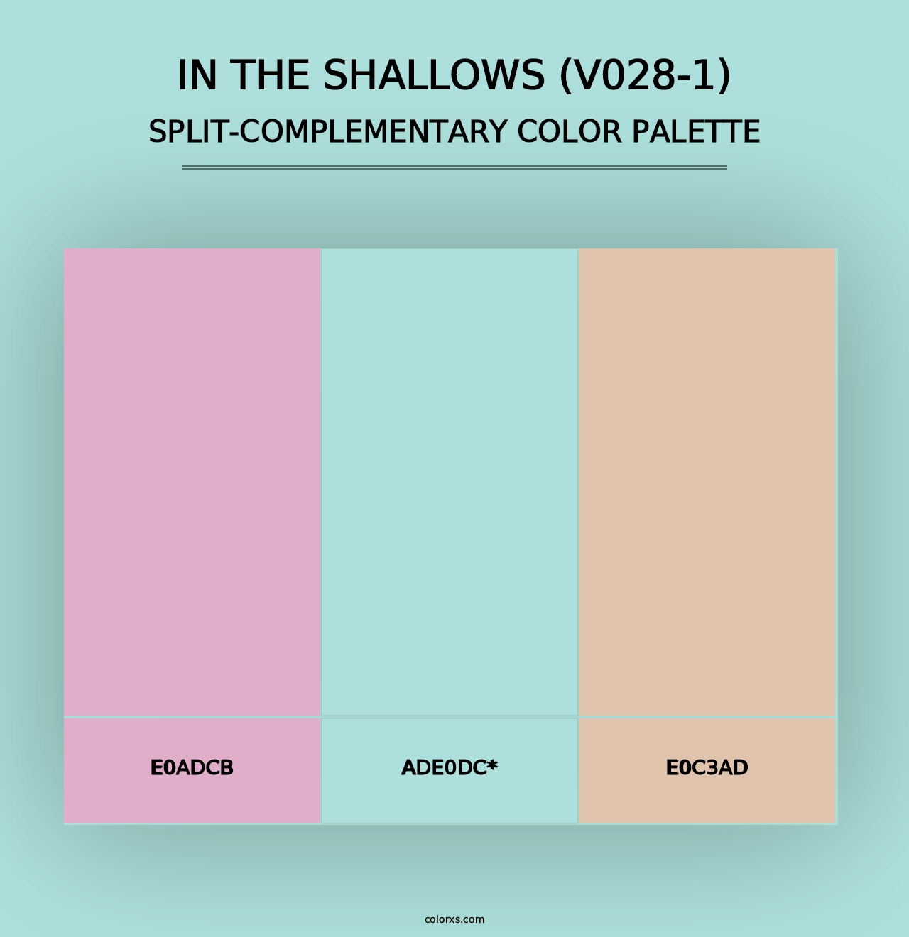 In the Shallows (V028-1) - Split-Complementary Color Palette