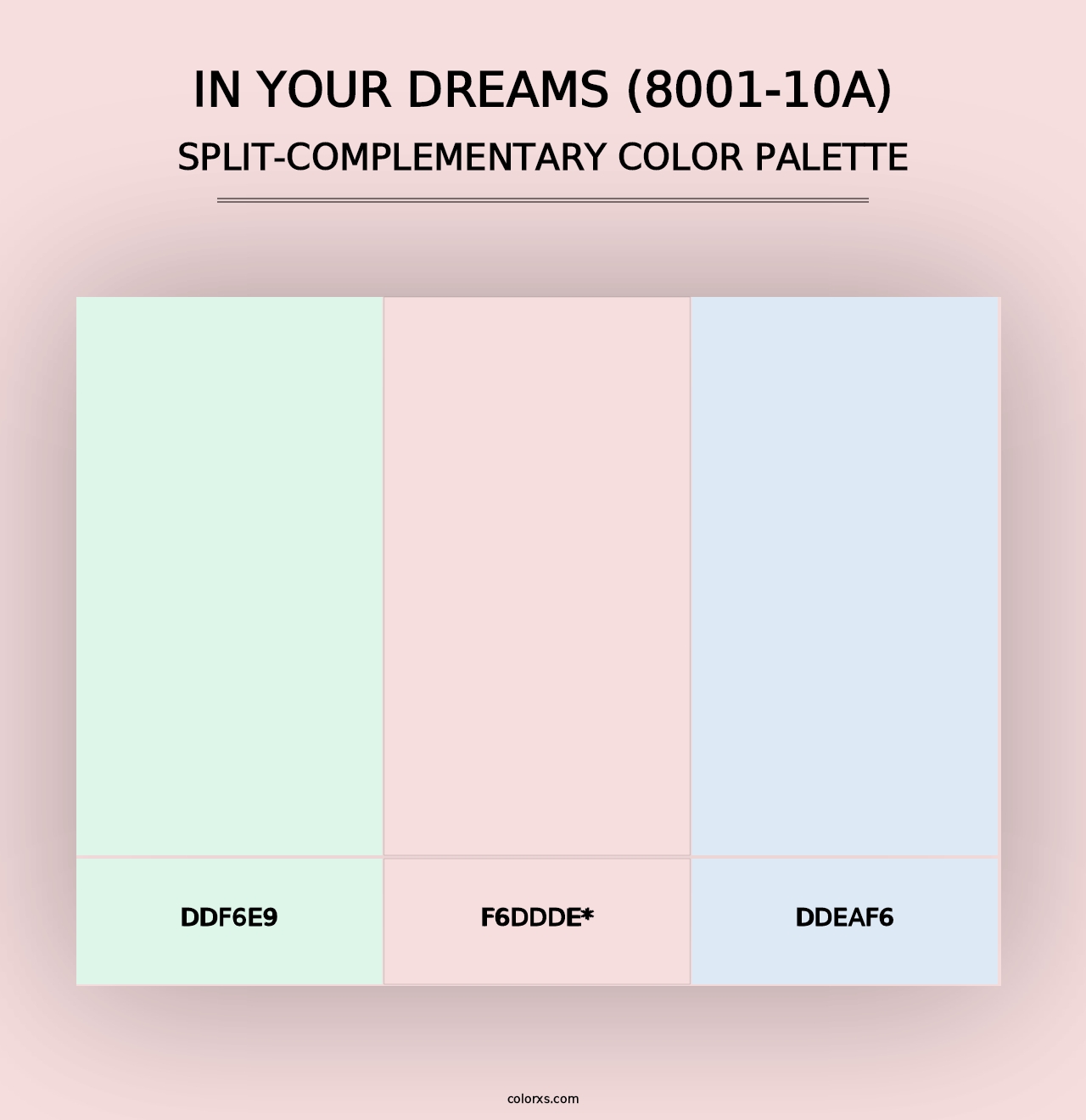 In Your Dreams (8001-10A) - Split-Complementary Color Palette