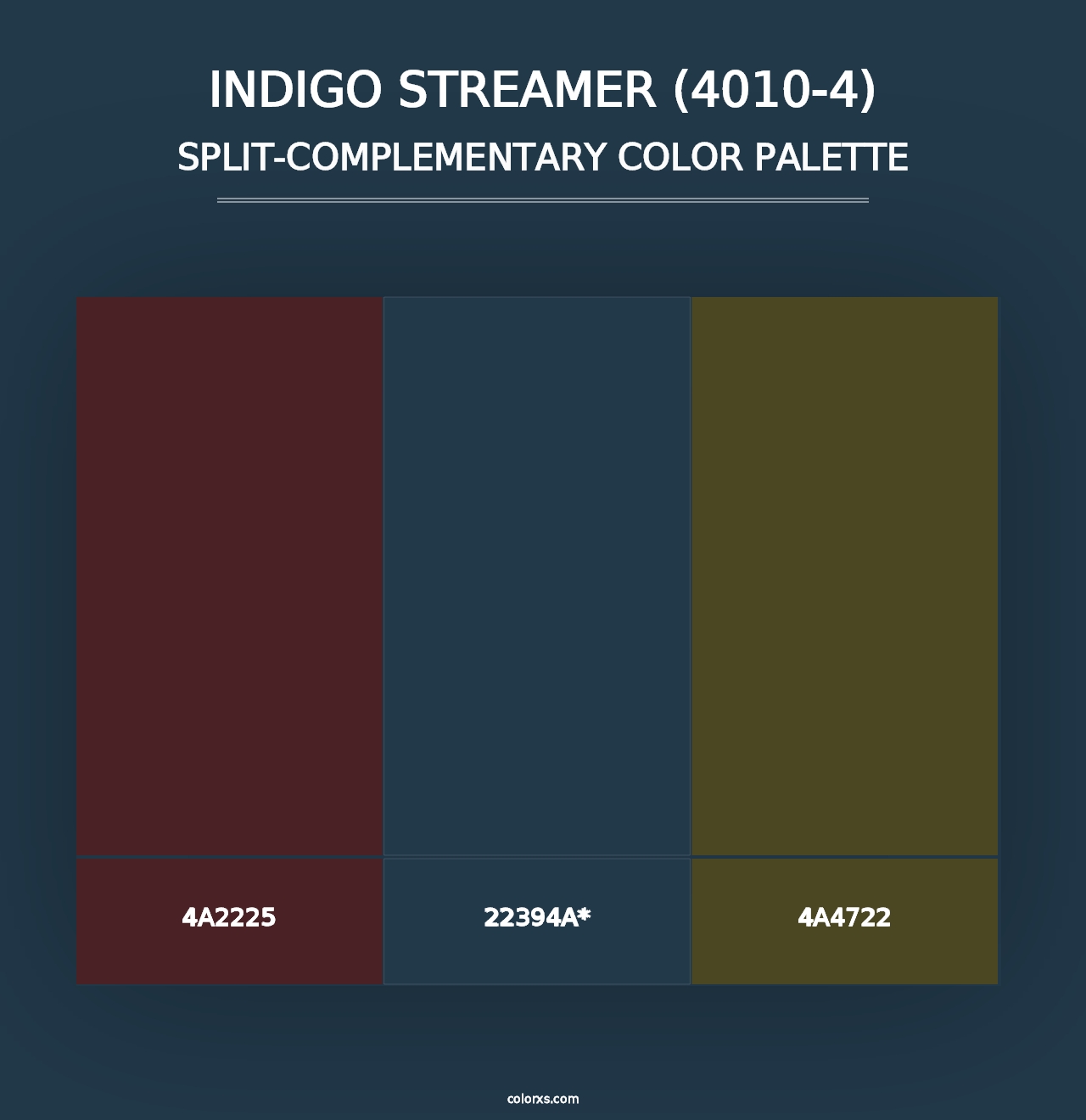 Indigo Streamer (4010-4) - Split-Complementary Color Palette