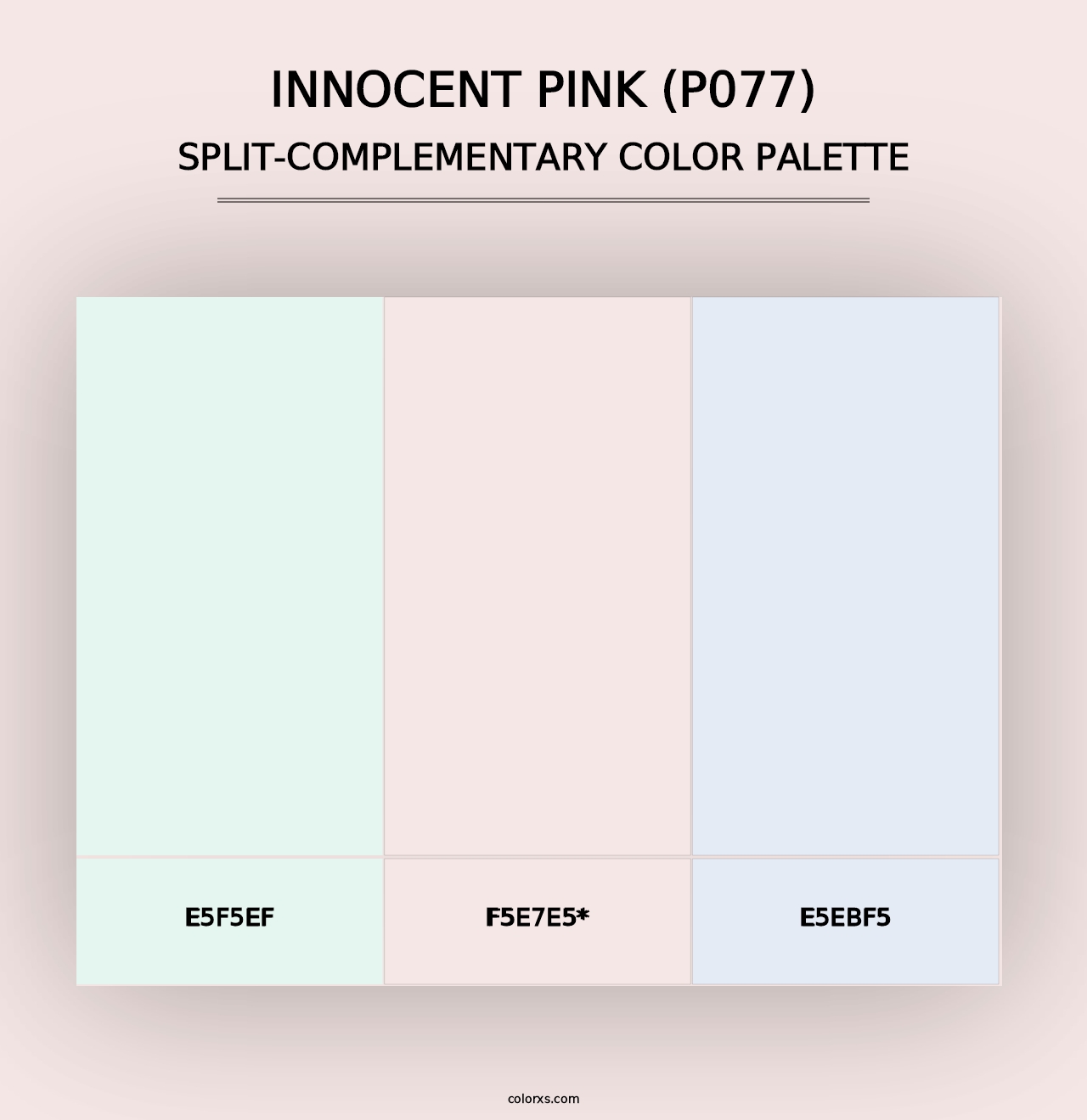 Innocent Pink (P077) - Split-Complementary Color Palette