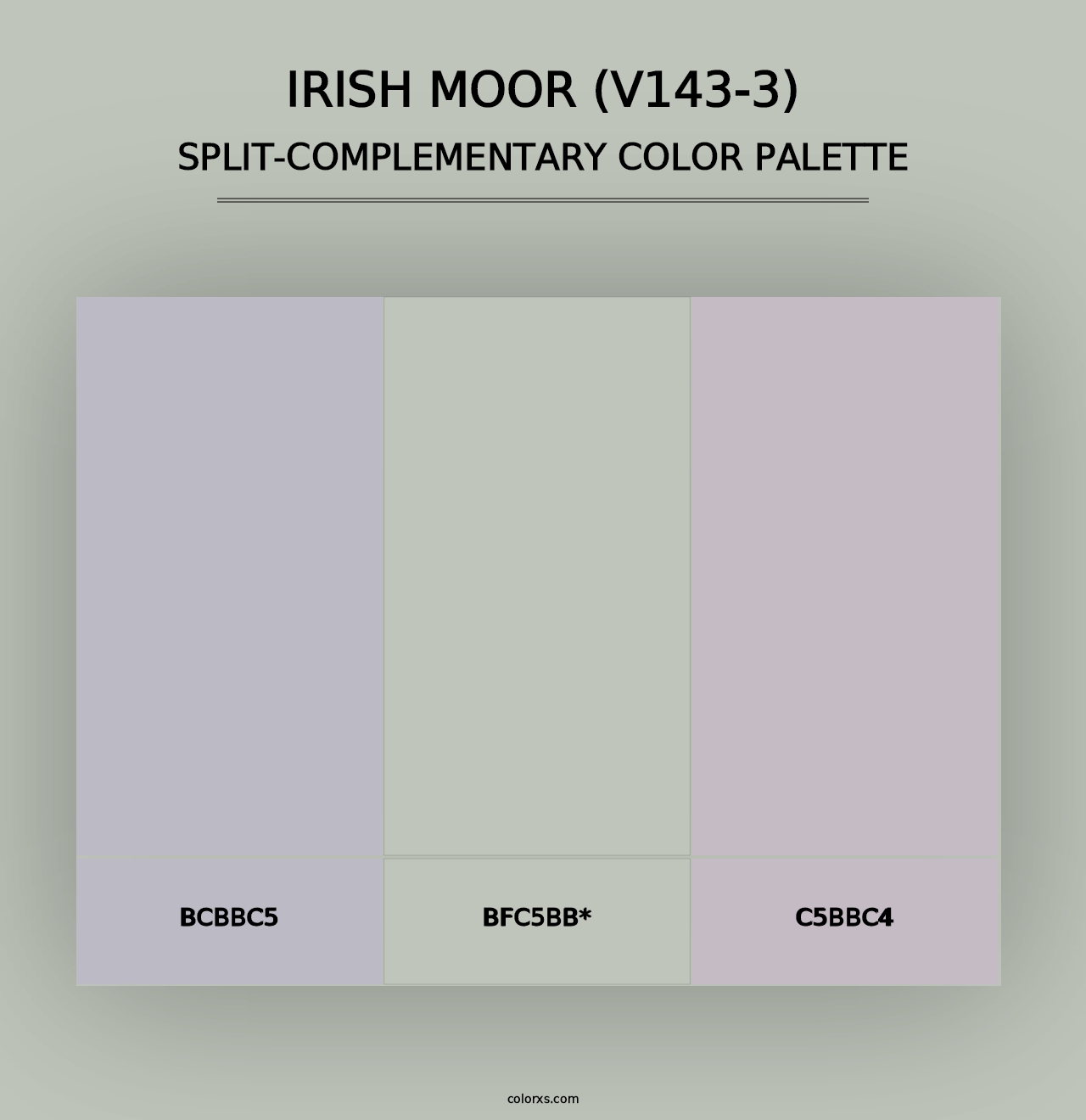 Irish Moor (V143-3) - Split-Complementary Color Palette