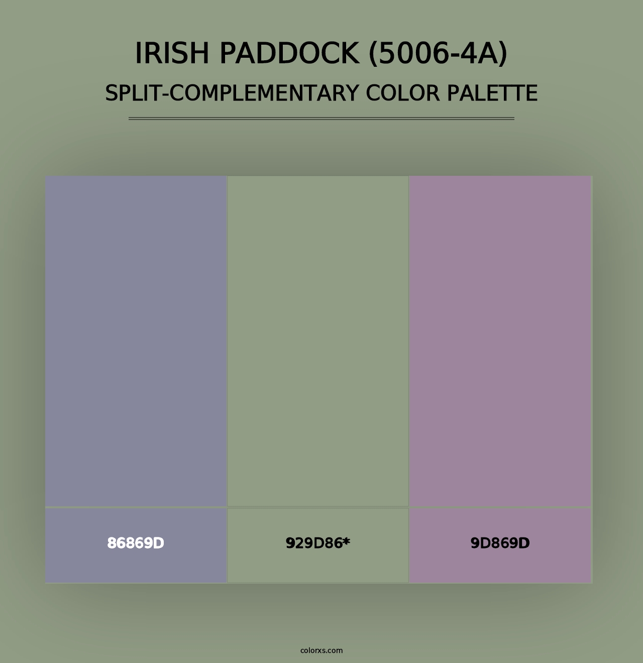 Irish Paddock (5006-4A) - Split-Complementary Color Palette