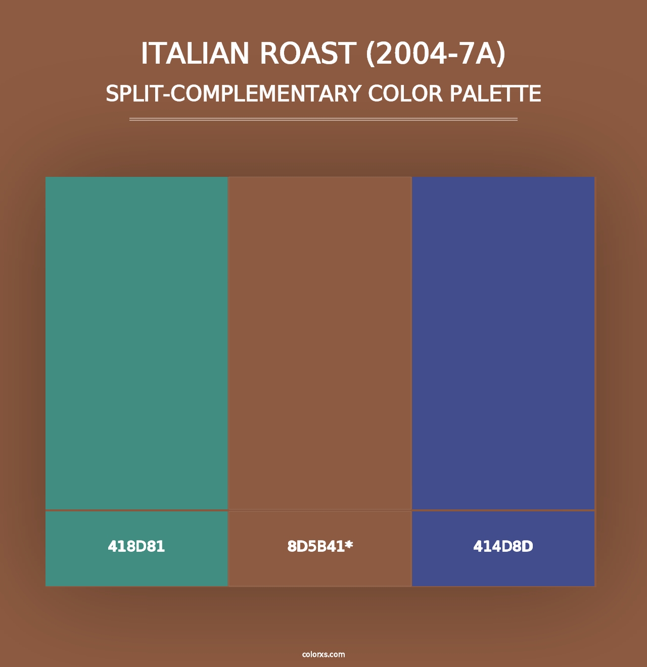 Italian Roast (2004-7A) - Split-Complementary Color Palette