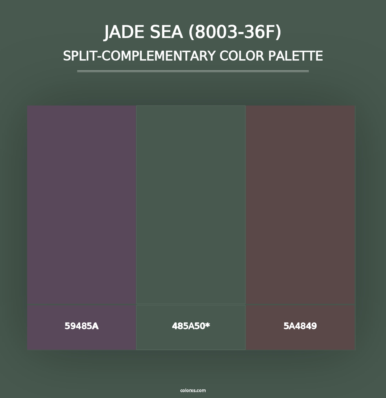 Jade Sea (8003-36F) - Split-Complementary Color Palette