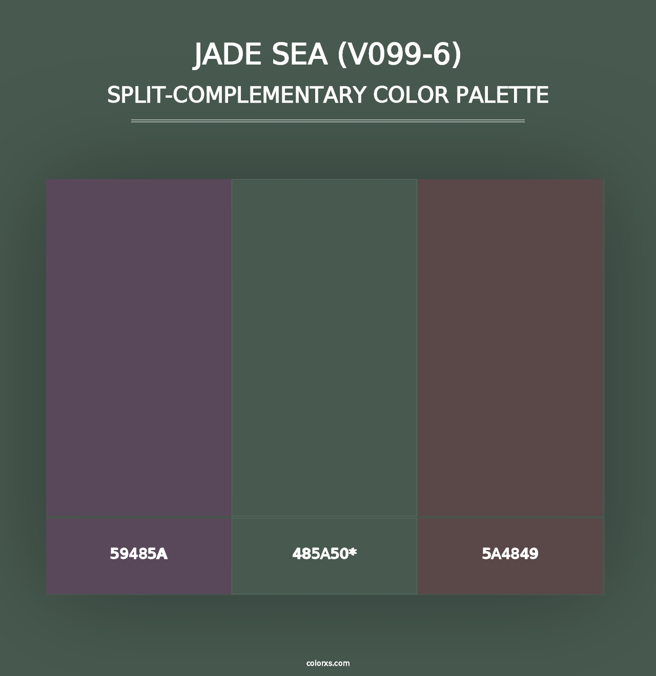 Jade Sea (V099-6) - Split-Complementary Color Palette