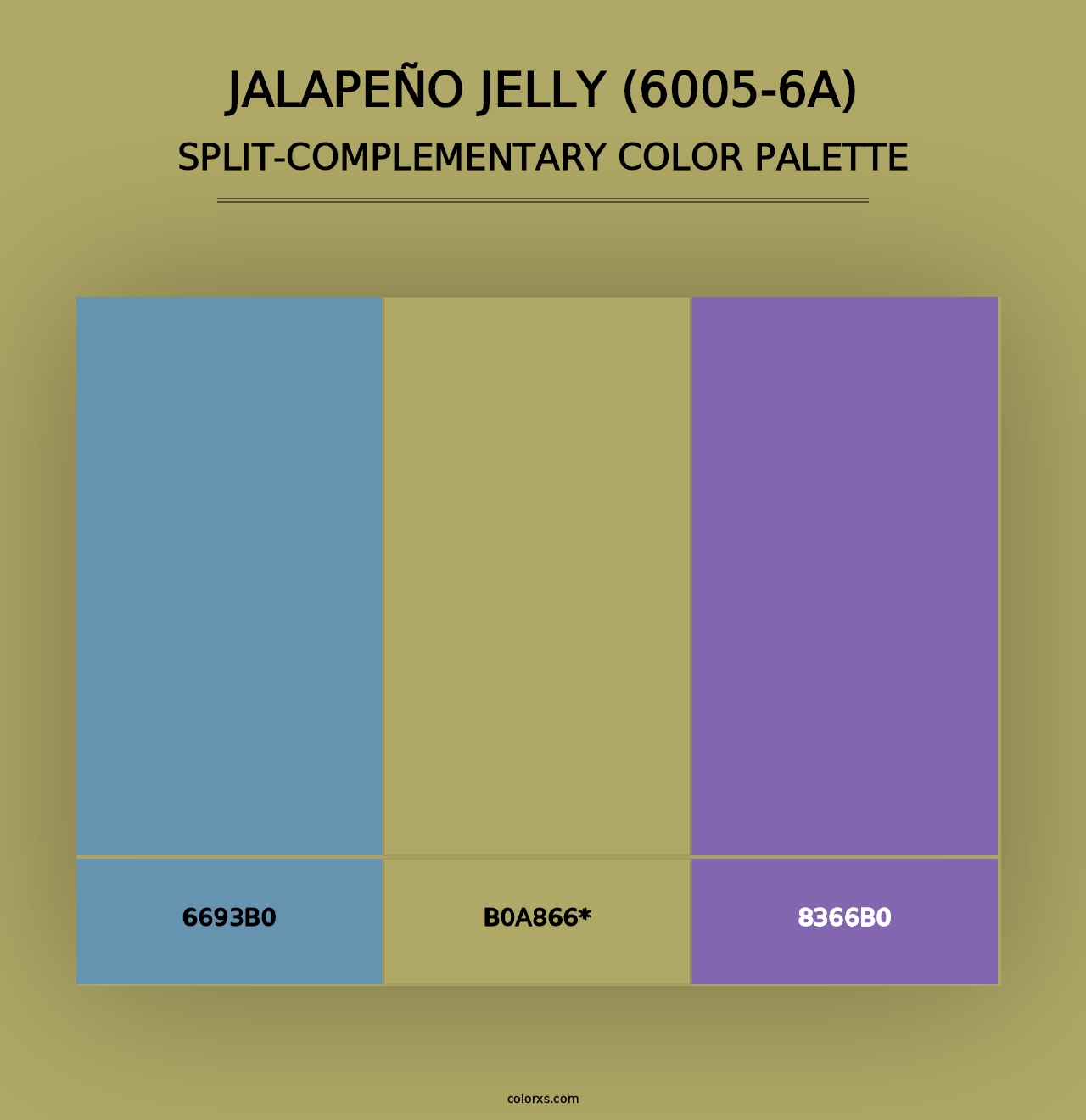 Jalapeño Jelly (6005-6A) - Split-Complementary Color Palette