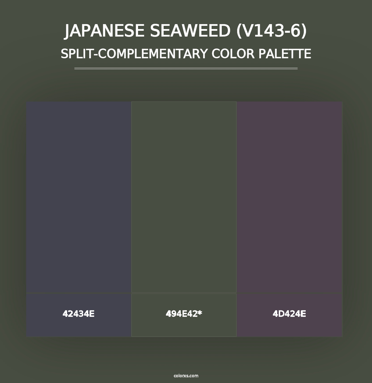 Japanese Seaweed (V143-6) - Split-Complementary Color Palette