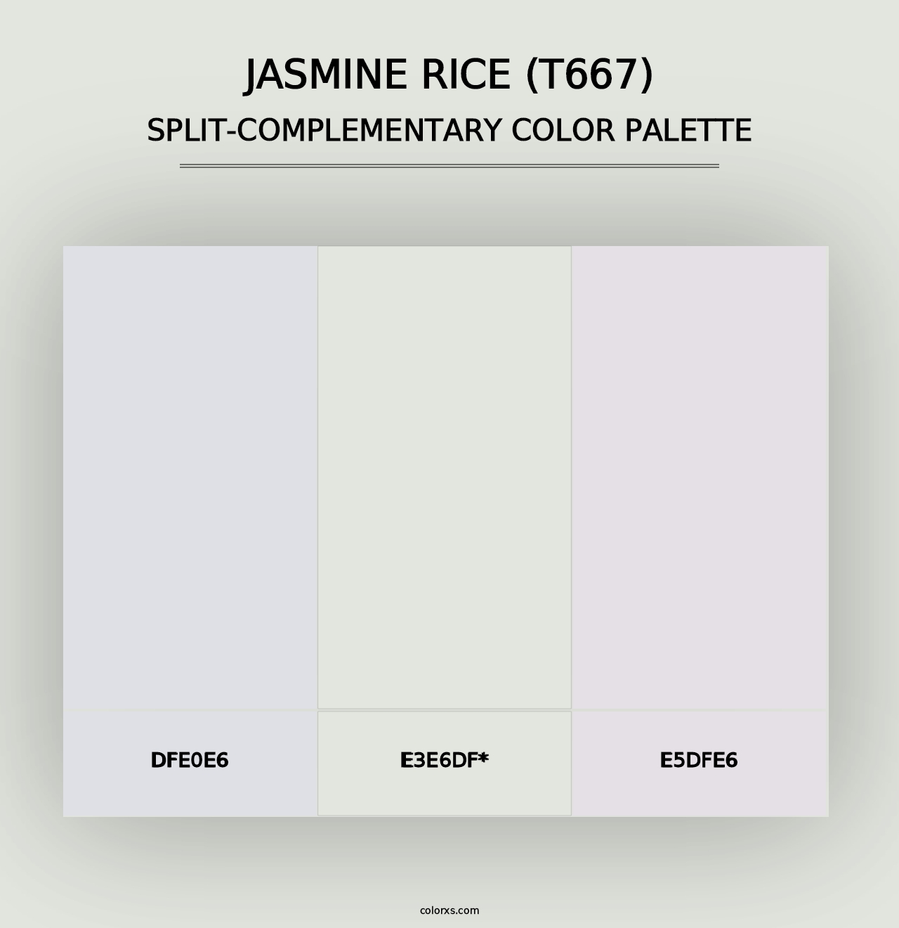 Jasmine Rice (T667) - Split-Complementary Color Palette