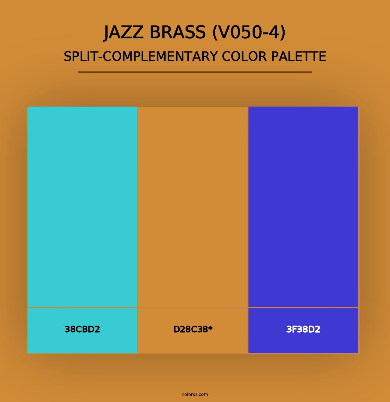 Jazz Brass (V050-4) - Split-Complementary Color Palette