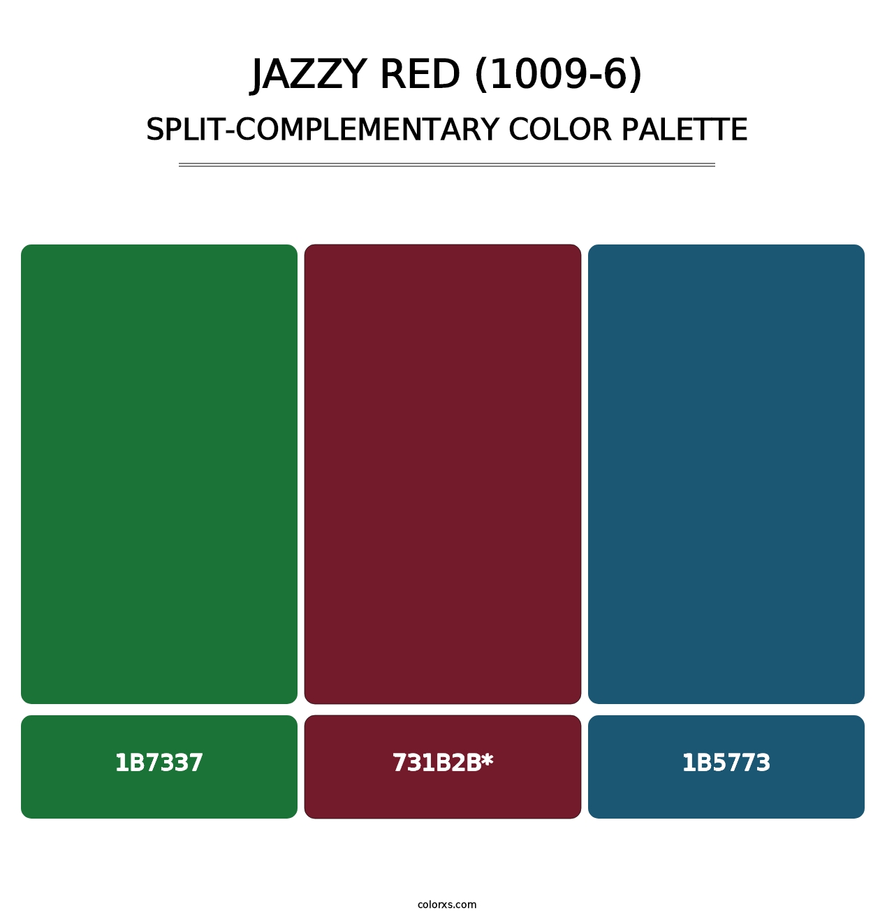 Jazzy Red (1009-6) - Split-Complementary Color Palette