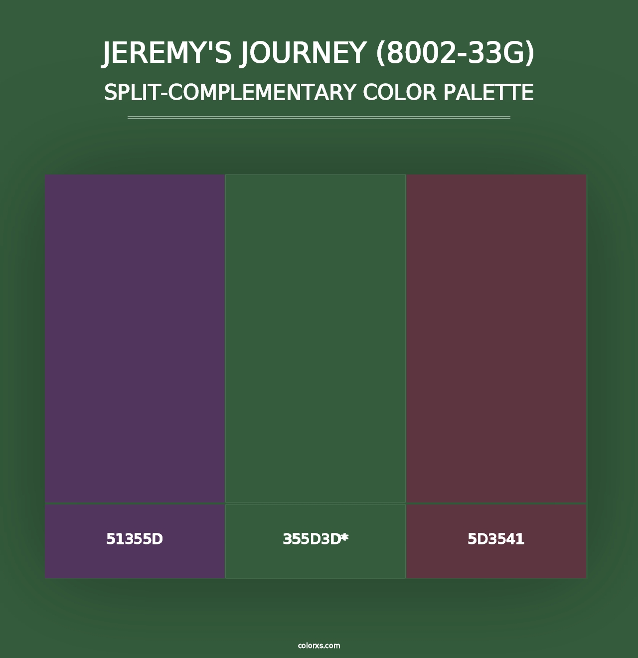 Jeremy's Journey (8002-33G) - Split-Complementary Color Palette