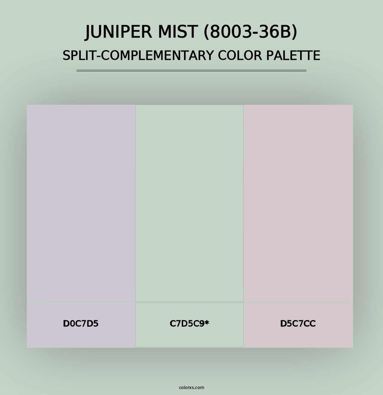 Juniper Mist (8003-36B) - Split-Complementary Color Palette