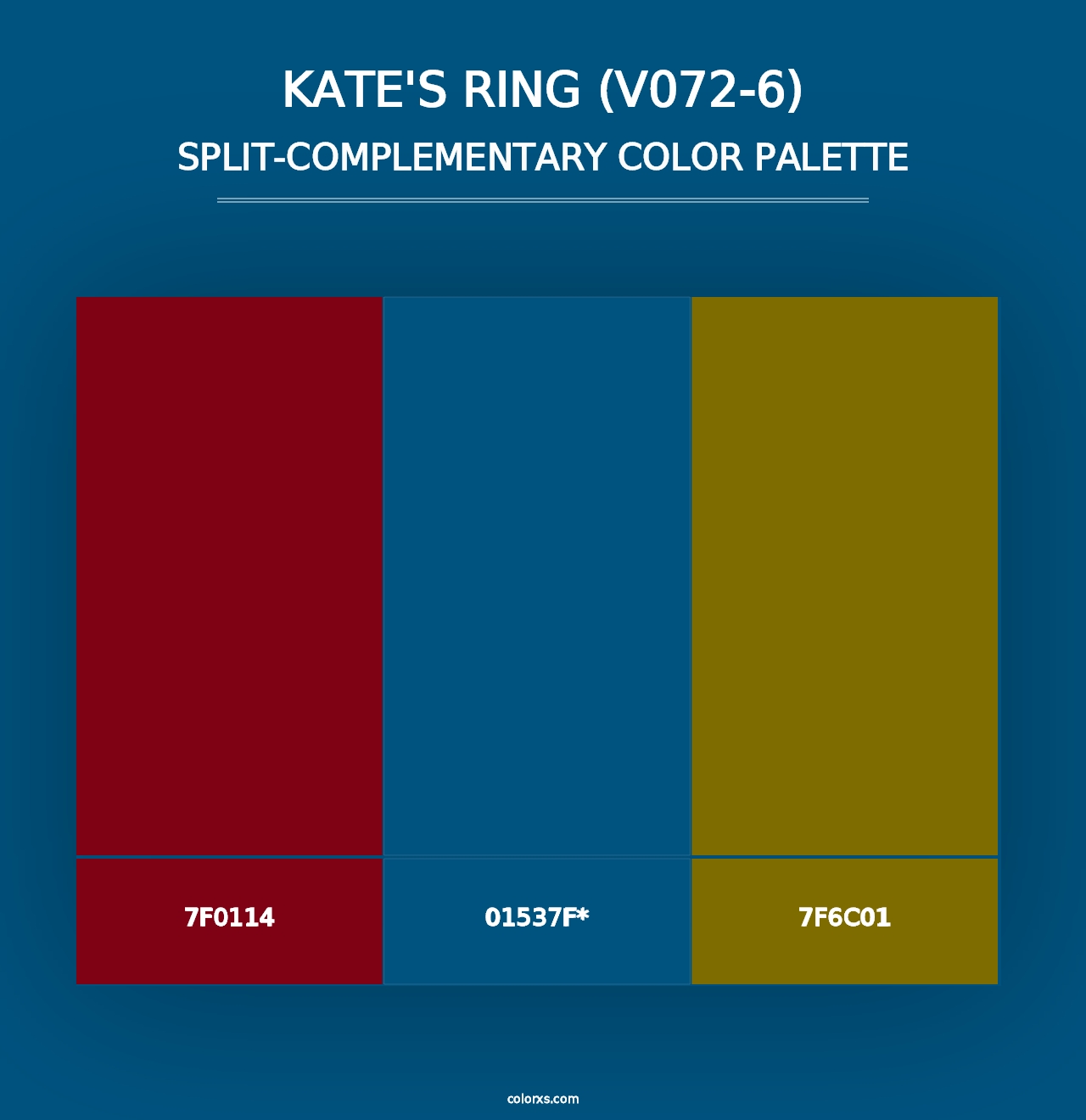 Kate's Ring (V072-6) - Split-Complementary Color Palette