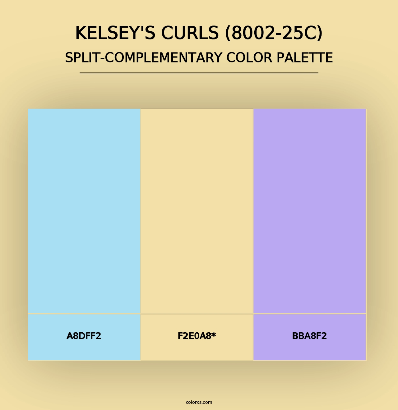 Kelsey's Curls (8002-25C) - Split-Complementary Color Palette