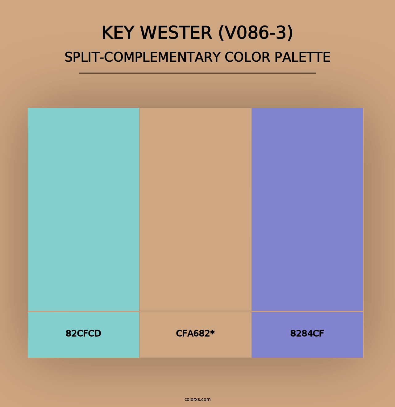 Key Wester (V086-3) - Split-Complementary Color Palette