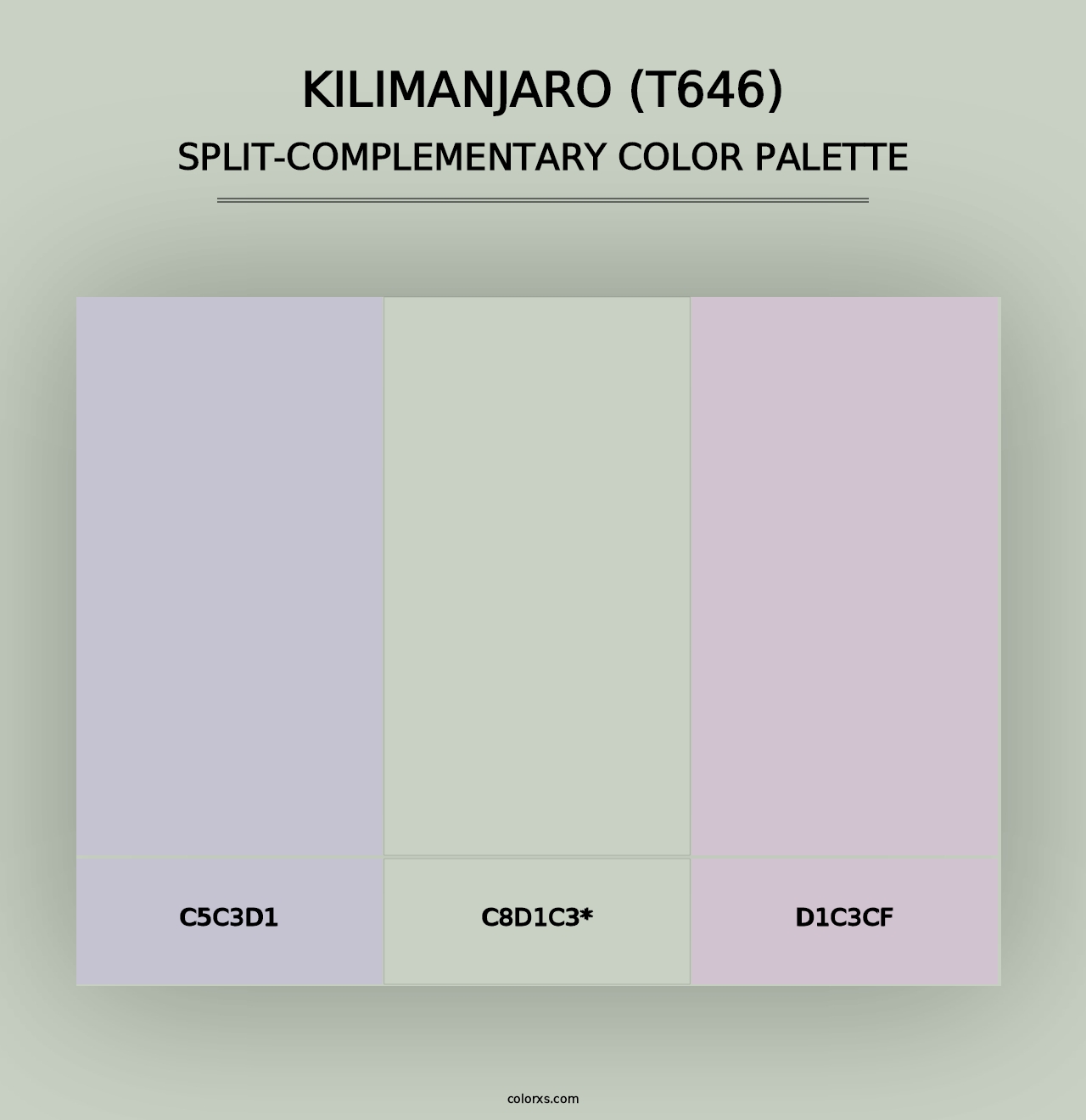 Kilimanjaro (T646) - Split-Complementary Color Palette