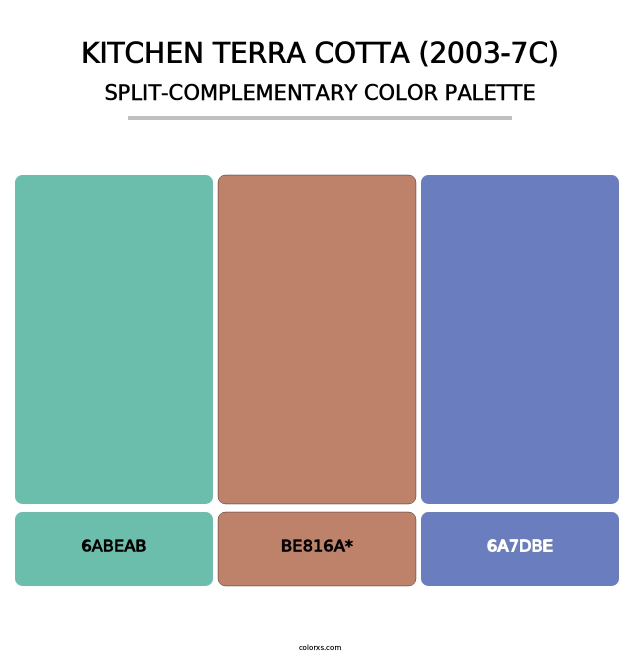 Kitchen Terra Cotta (2003-7C) - Split-Complementary Color Palette