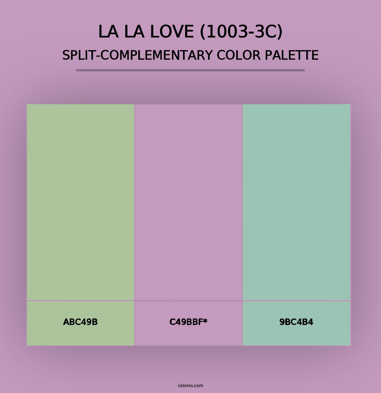 La La Love (1003-3C) - Split-Complementary Color Palette