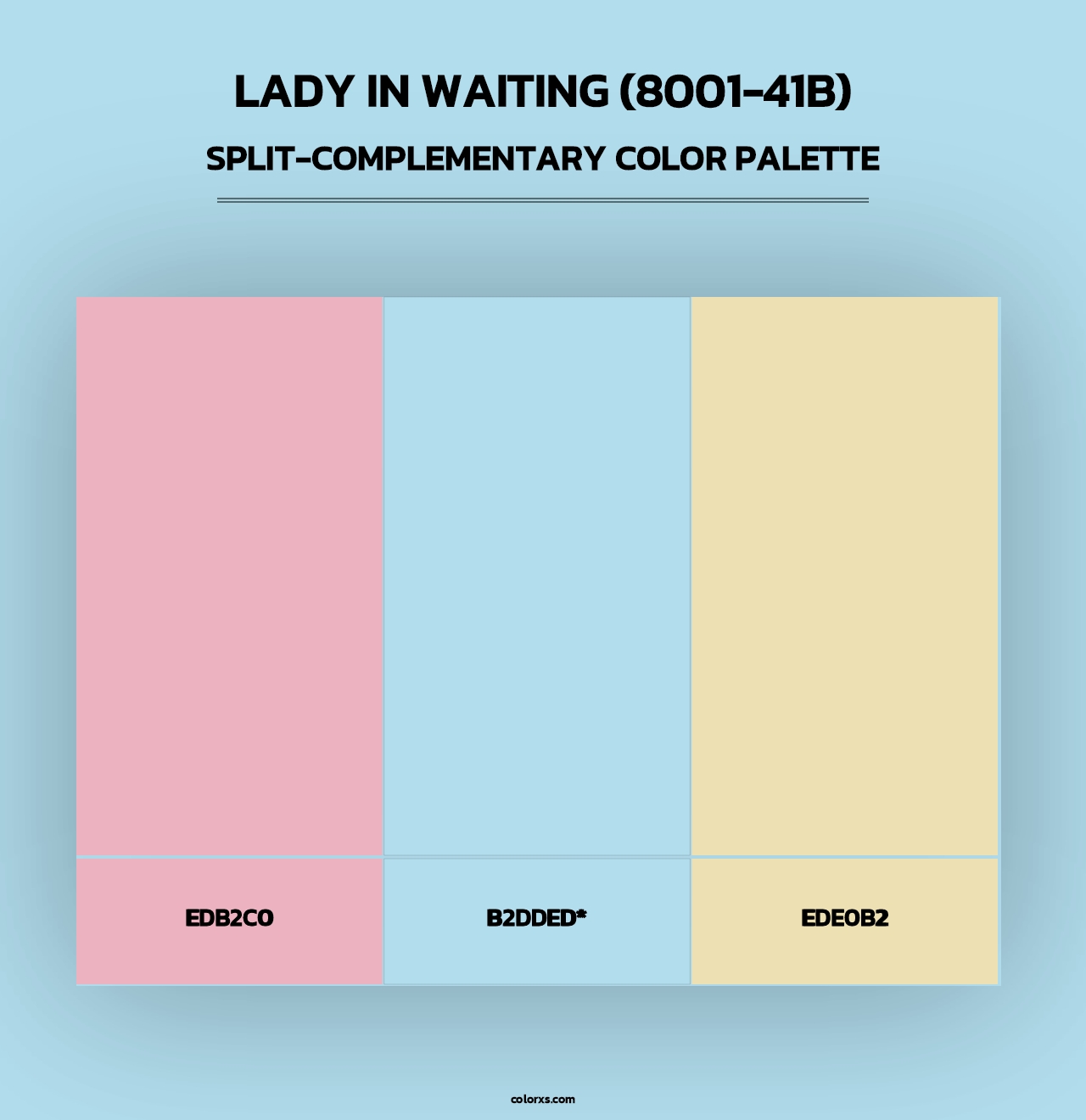 Lady in Waiting (8001-41B) - Split-Complementary Color Palette