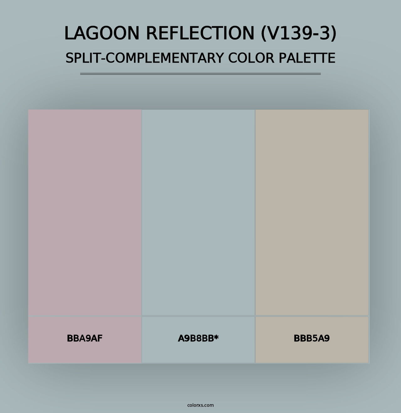 Lagoon Reflection (V139-3) - Split-Complementary Color Palette