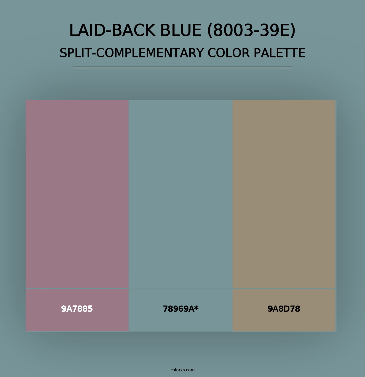 Laid-Back Blue (8003-39E) - Split-Complementary Color Palette